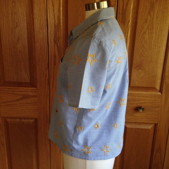 MADEWELL - Star Embroidered Stripe Shirt - Excellent Condition - Picture 3 of 7